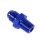 AN6 - 1/4" NPT Male-Male Adapter – Blue, Aluminum