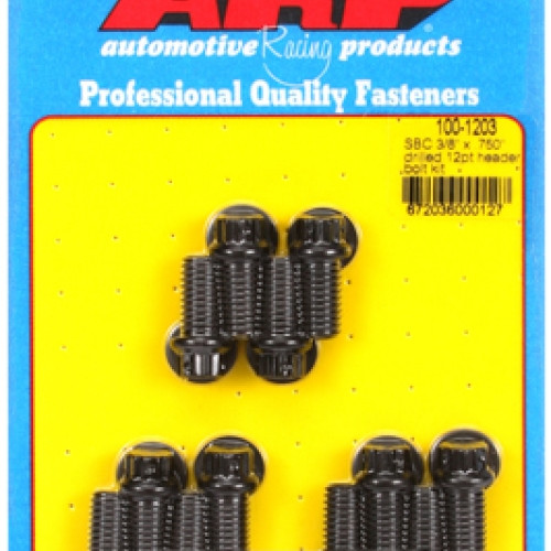 SB Chevy 3/8 x .750" drilled 12pt header bolt kit