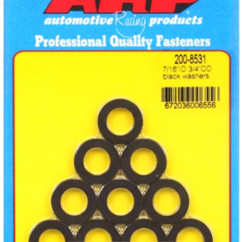 ARP "7/16"ID 3/4"OD .120"TH black washers" (10pcs)