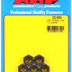   "3/8-16"" black coarse hex nut kit" (5pcs)