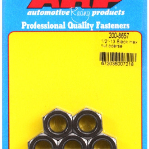 "1/2""-13 black coarse hex nut kit" (5pcs)