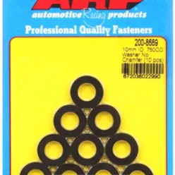   M10 ID 3/4"OD .120" TH chamfer black washers"(10pcs)