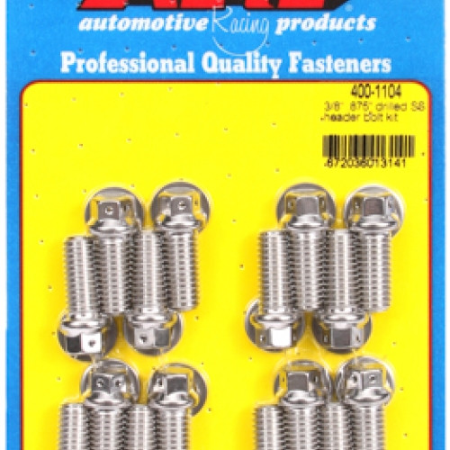 "3/8"" x .875 drilled SS header bolt kit"