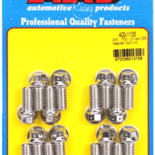 "3/8"" x .750 drilled SS header bolt kit"