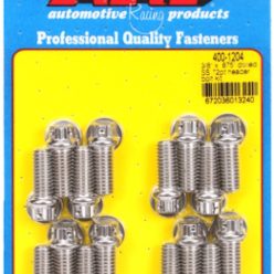   "3/8"" x .875 drilled SS 12pt header bolt kit"