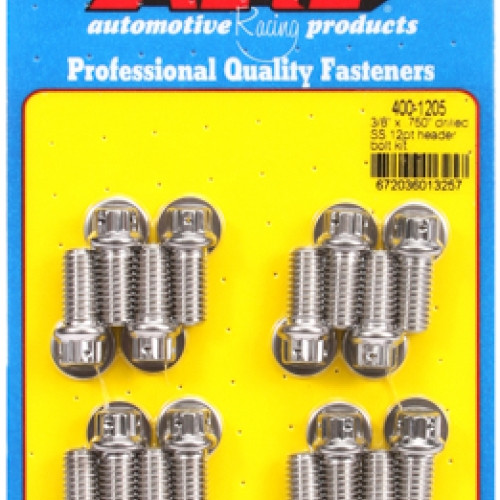 "3/8"" x .750 drilled SS 12pt header bolt kit"