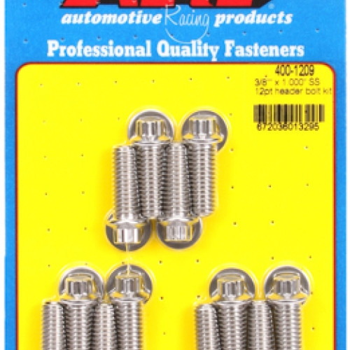 "3/8"" x 1.000 SS 12pt header bolt kit"