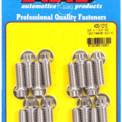 "3/8"" x 1.000 SS 12pt header bolt kit"
