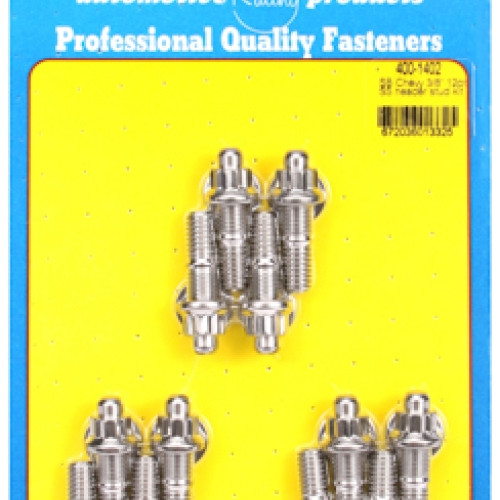 "SB Chevy 3/8"" 12pt SS header stud kit"