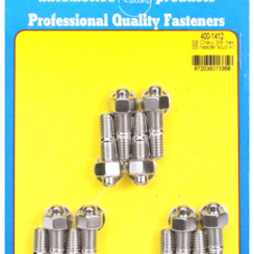 "SB Chevy 3/8"" hex SS header stud kit"