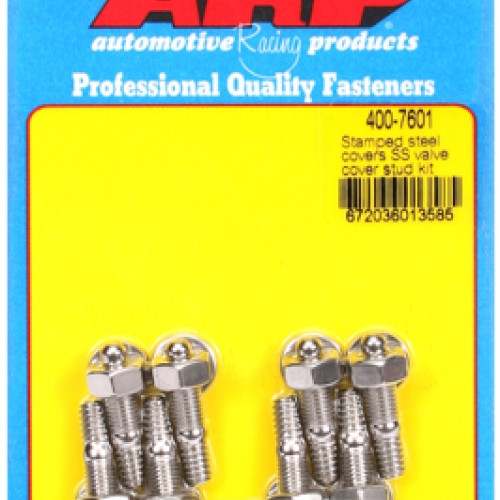 Stamped steel covers SS valve cover stud kit