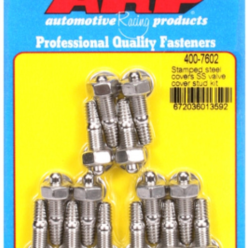 Stamped steel covers SS valve cover stud kit