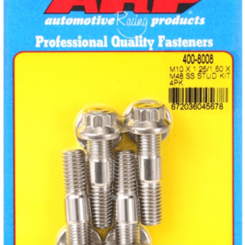 ARP M10 X 1.25/1.50 X 48mm broached stud kit 4pcs