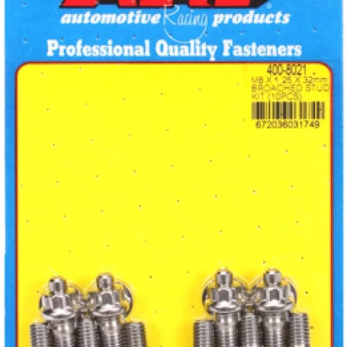 M8 X 1.25 X 32mm broached stud kit - 10pcs
