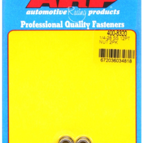 "1/4""-28 SS 12pt nut kit" (2pcs)