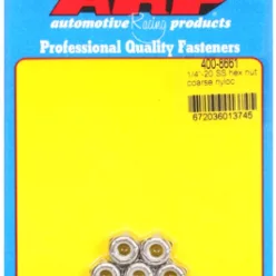  "1/4""-20 SS coarse nyloc hex nut kit" (5pcs)