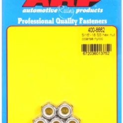   "5/16""-18 SS coarse nyloc hex nut kit" (5pcs)