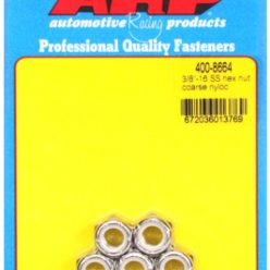   "3/8""-16 SS coarse nyloc hex nut kit" (5pcs)