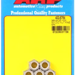   "3/8""-24 SS fine nyloc hex nut kit" (5pcs)
