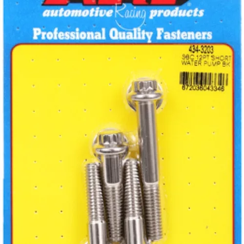 SB Chevy 12pt short water pump bolt kit