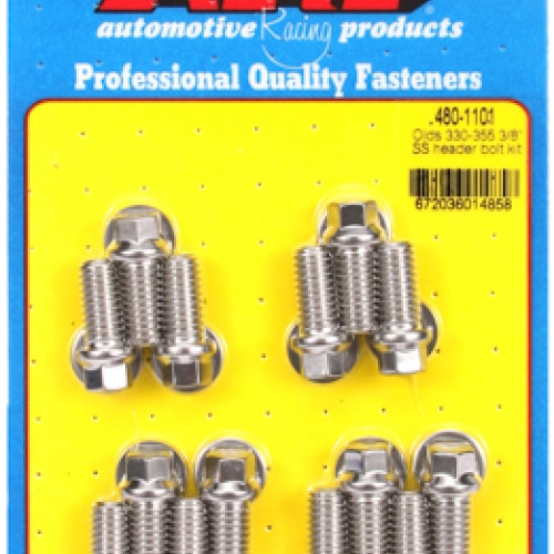 Oldsmobile 330-455 3/8"" SS header bolt kit"