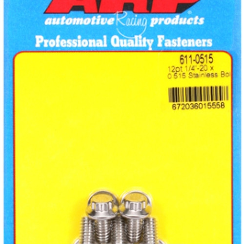 "1/4""-20 x 0.515 12pt SS bolts" (5pcs)
