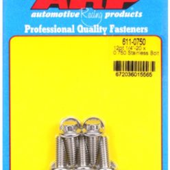 "1/4""-20 x 0.750 12pt SS bolts" (5pcs)