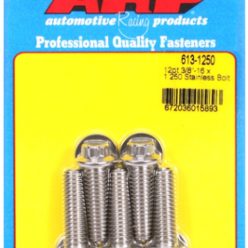 "3/8""-16 x 1.250 12pt SS bolts" (5pcs)