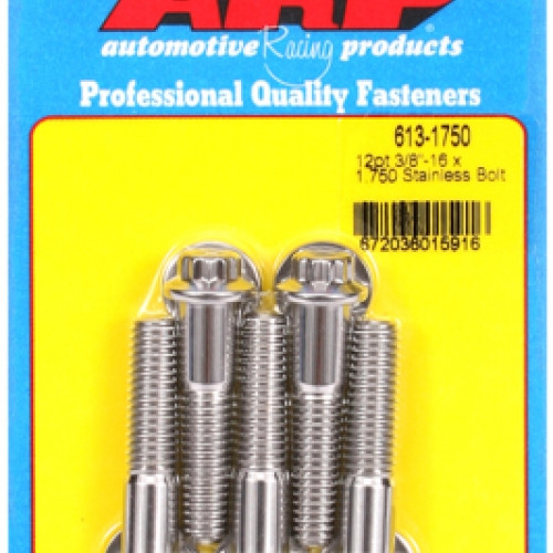 "3/8""-16 x 1.750 12pt SS bolts" (5pcs)