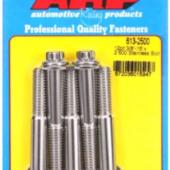 "3/8""-16 x 2.500 12pt SS bolts" (5pcs)
