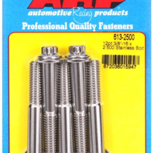 "3/8""-16 x 2.500 12pt SS bolts" (5pcs)