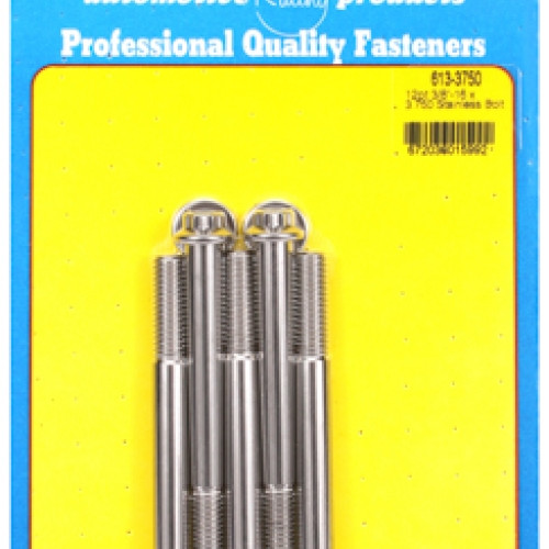 "3/8""-16 x 3.750 12pt SS bolts" (5pcs)