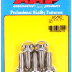   "3/8""-16 x 1.000 12pt 7/16 wrenching SS bolts" (5pcs)