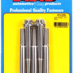   "3/8""-16 x 3.250 12pt 7/16 wrenching SS bolts" (5pcs)