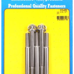   "3/8""-16 x 4.000 12pt 7/16 wrenching SS bolts" (5pcs)