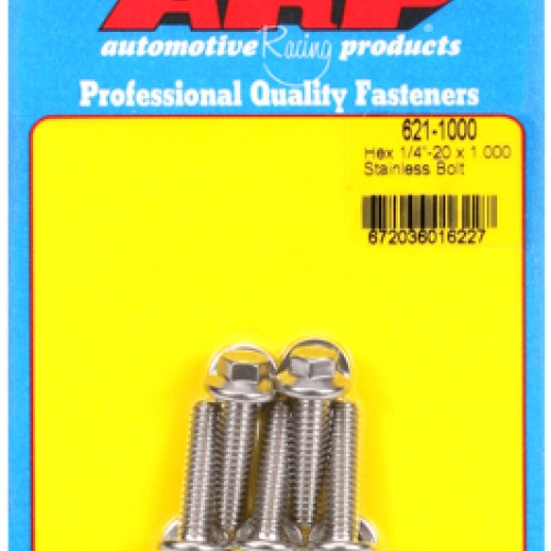 "1/4""-20 x 1.000 hex SS bolts" (5pcs)