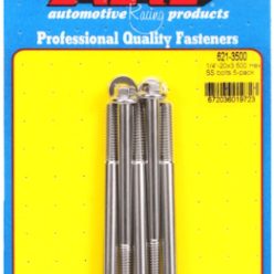 "1/4""-20 x 3.500 hex SS bolts" (5pcs)
