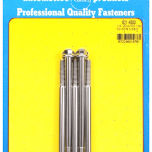 "1/4""-20 x 4.500 hex SS bolts" (5pcs)