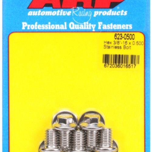 "3/8""-16 x 0.500 hex SS bolts" (5pcs)