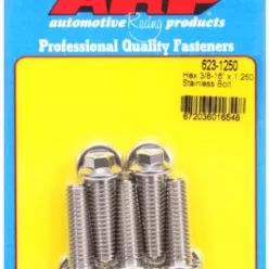"3/8""-16 x 1.250 hex SS bolts" (5pcs)