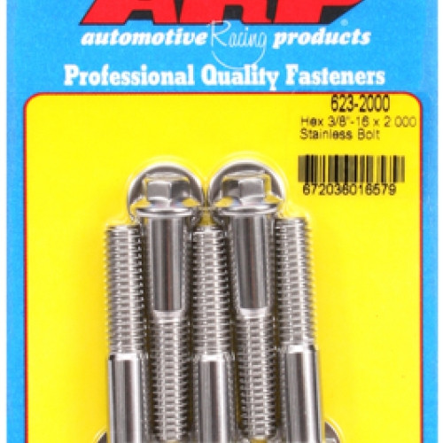 "3/8""-16 x 2.000 hex SS bolts" (5pcs)