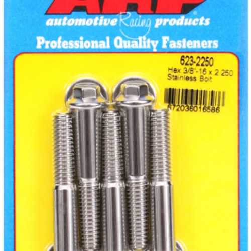 "3/8""-16 x 2.250 hex SS bolts" (5pcs)