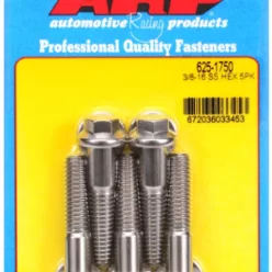   "3/8""-16 x 1.750 hex 7/16 wrenching SS bolts" (5pcs)