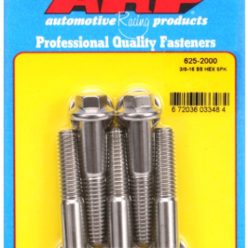   "3/8""-16 x 2.000 hex 7/16 wrenching SS bolts" (5pcs)
