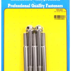   "3/8""-16 x 4.000 hex 7/16 wrenching SS bolts" (5pcs)