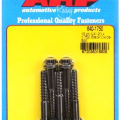   "1/4""-20 x 1.750 12pt black oxide bolts" (5pcs)