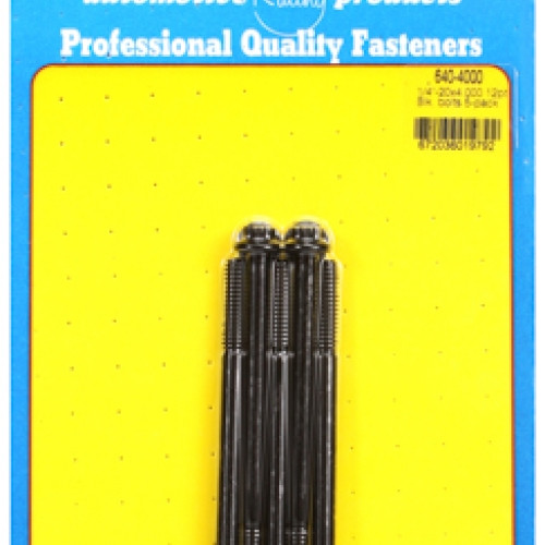 "1/4""-20 x 4.000 12pt black oxide bolts" (5pcs)