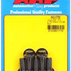   "3/8""-16 x 0.750 12pt black oxide bolts" (5pcs)