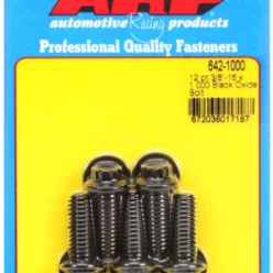   "3/8""-16 x 1.000 12pt black oxide bolts" (5pcs)