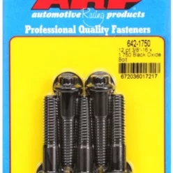   "3/8""-16 x 1.750 12pt black oxide bolts" (5pcs)